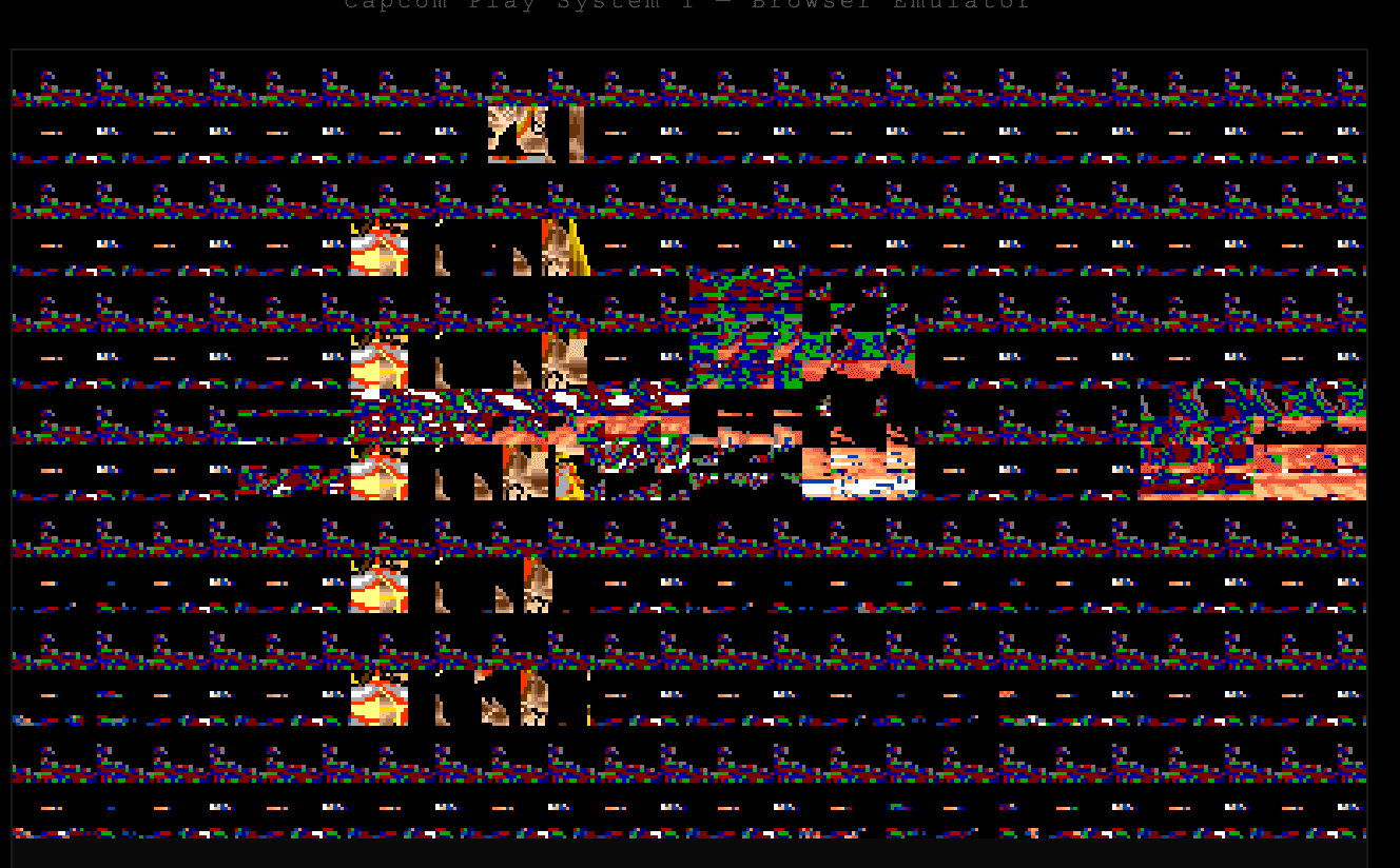 Le premier rendu de Street Fighter II — des artefacts graphiques partout